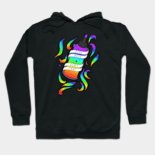 Dyed Hair Don't Care Rainbow Cartoon Bottle Hoodie